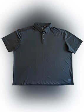 VTG 1946 Performance Polo Shirt Mens XXL Black Short Sleeve Stretch Golf Gym